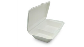 Menübox to go, Bagasse, rechteckig, 2-geteilt, A-Nr.: 12691 - 01