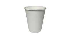 Coffee to go Becher 8oz, 200 ml, Bagasse, Ø 80 mm, 95 mm, weiß, natur, A-Nr.: 13593 - 01