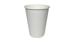 Coffee to go Becher, 300 ml, Ø 90 mm, 125 mm, Bagasse, weiß, FAIRPAC, A-Nr.: 13595 - 01