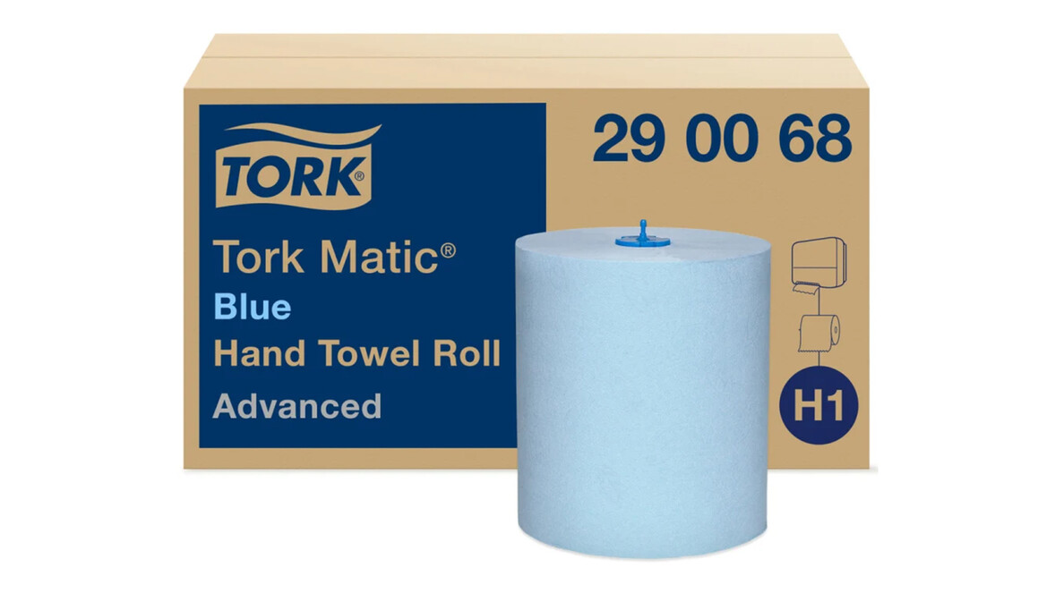 Rollenhandtuch Tork Matic®, H1, 2-lagig, blau, Advanced, 6 Rollen/Karton, A-Nr.: 15989 - 01