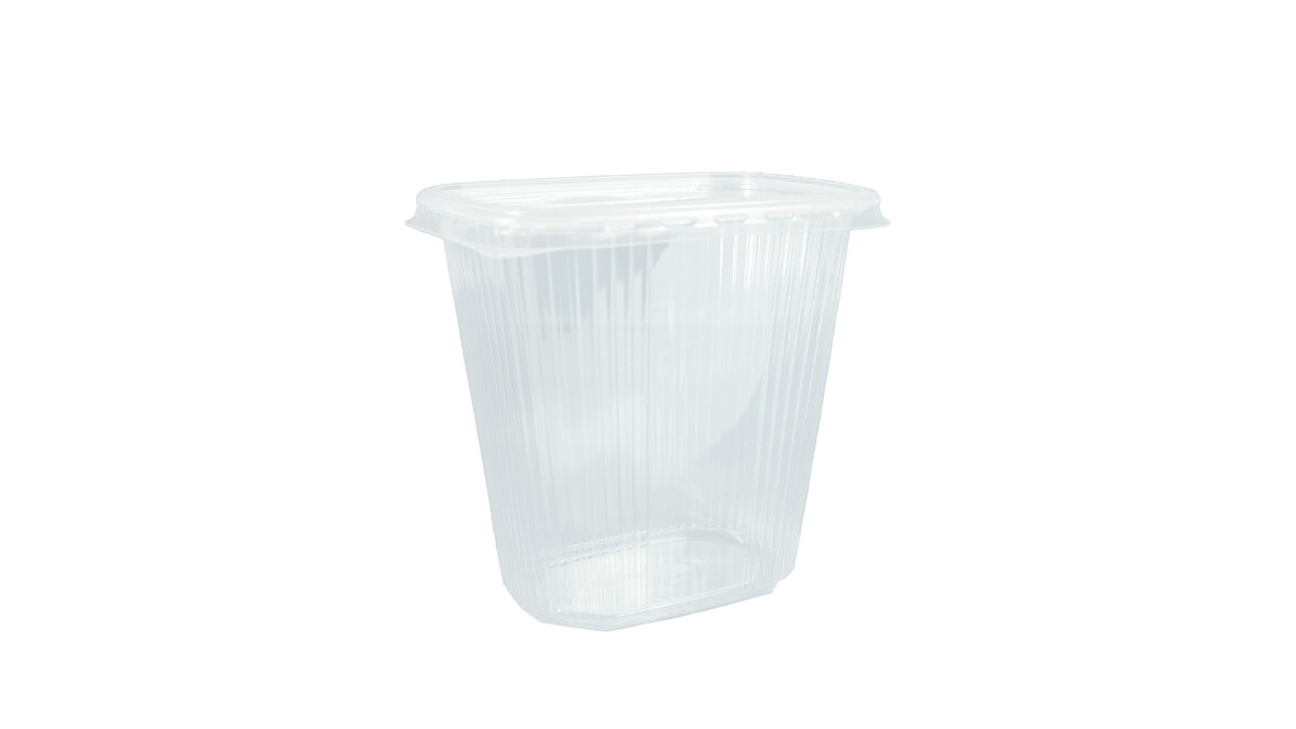 Feinkostbecher mit Deckel im Kombipack, 500 ml, 108 x 82 x 105 mm, PP, transparent, A-Nr.: 97130 - 01