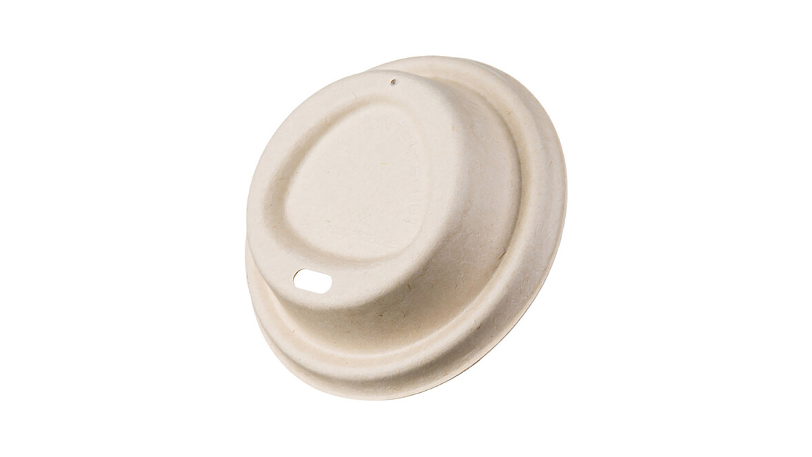 Deckel für Coffee to go, Bagasse, Ø 80 mm, naturfarben, A-Nr.: 14612 - 03