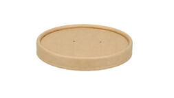 Stülpdeckel, Ø 96 mm, Karton/PLA, braun, VERIVE, A-Nr.: 11350 - 01