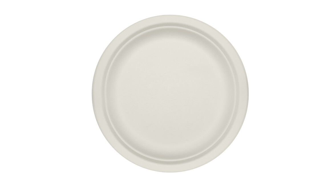 Einwegteller, Bagasse, Ø 261 mm, 20,6 mm, weiß, A-Nr.: 95093 - 01