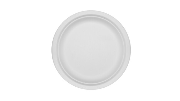 Einwegteller, Bagasse, Ø 220 mm, 19 mm, weiß, VERIVE, A-Nr.: 16529 - 01