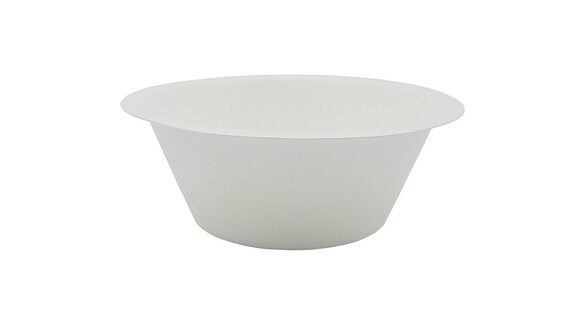 Menüschale to go, 250 ml, Bagasse, Ø 114 mm, 44 mm, weiß, A-Nr.: 95083 - 01