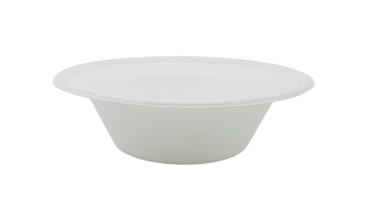 Menüschale to go, 360 ml, Bagasse, Ø 152 mm, 45,6 mm, weiß, A-Nr.: 95084 - 01