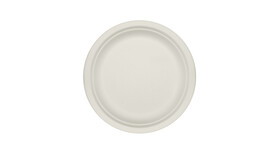 Einwegteller, Bagasse, Ø 180 mm, 18 mm, weiß, FAIRPAC, A-Nr.: 95091 - 01